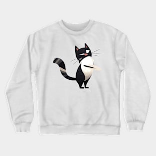 Funny Dancing Black Cat Crewneck Sweatshirt